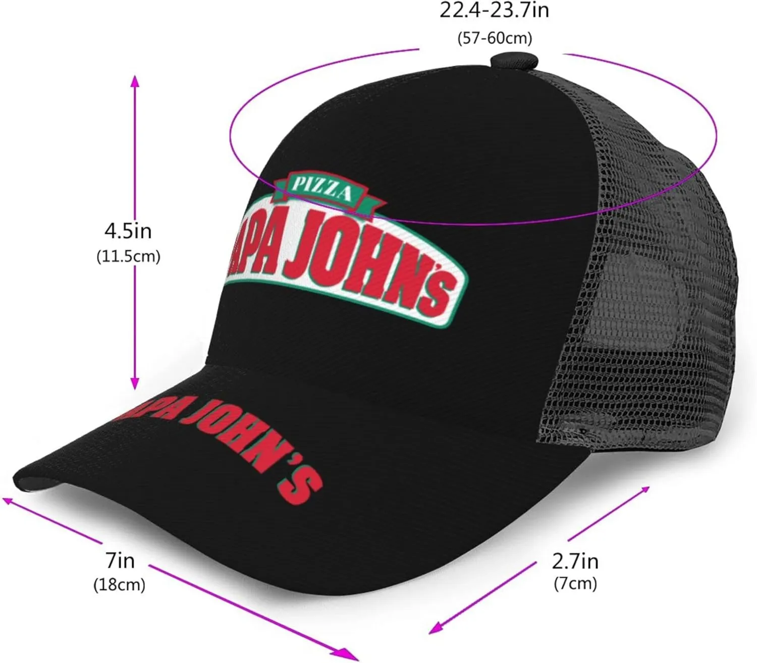 Men's Women's Logo Graphic Mesh Baseball Caps Adjustable Trucker Dad Caps Work Hat for Adult Unisex Women Men
