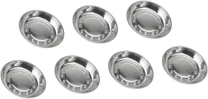 Metal Picnic Plate 7pcs Divided Serving Platter Outdoor Camping Snack Tray Dipping Sauce Dishes