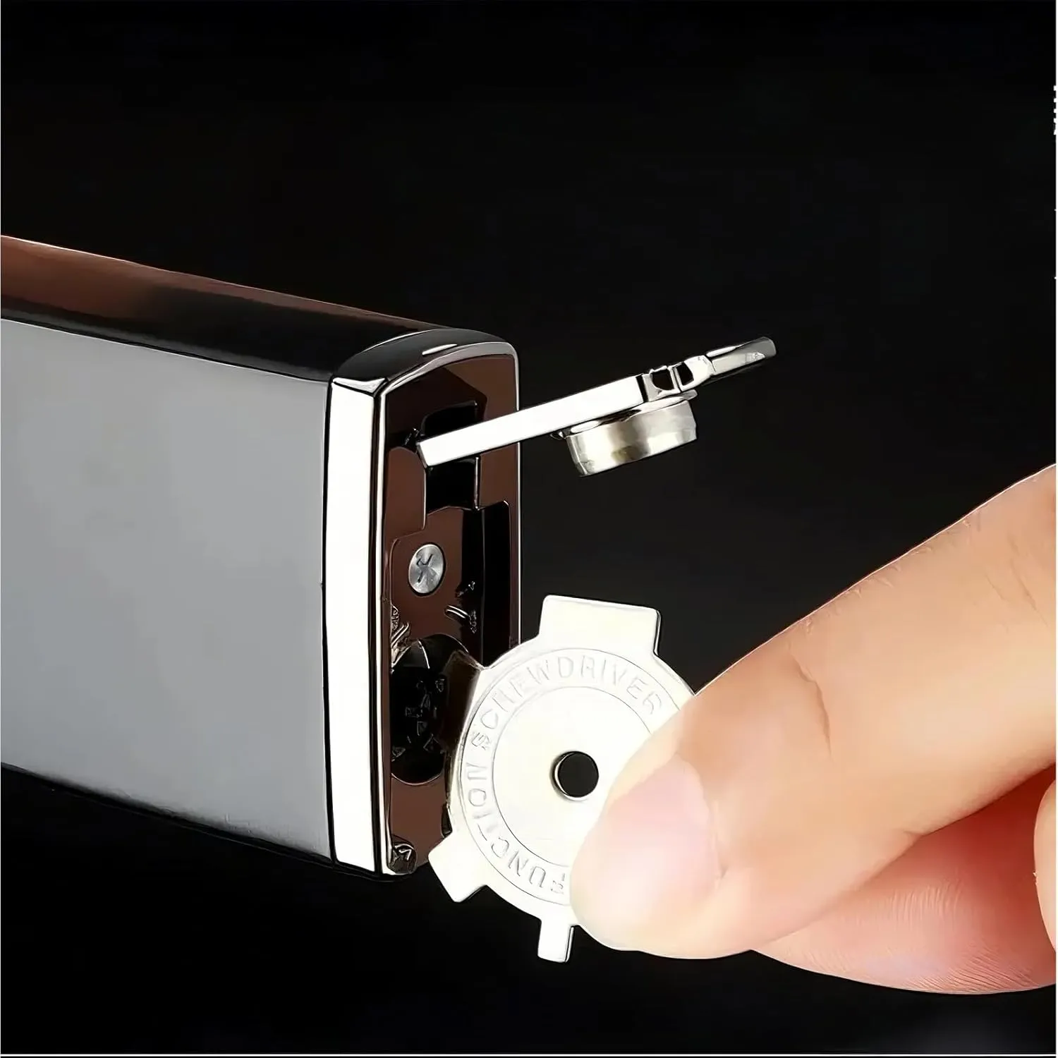 Metal Windproof Dual Fire Torch Cigar Lighter, Refillable Gas, Push-Pull Switch, Visible Fuel Window(Black)