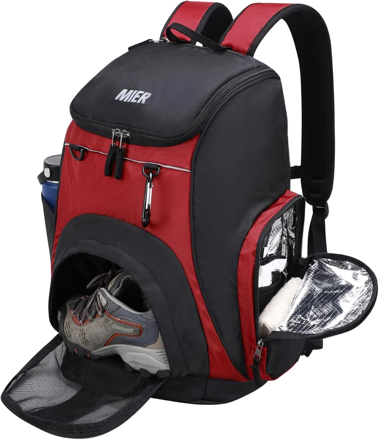 MIER Basketball Backpack Large Sports Soccer Bag with Ball/Shoes Holder for Men Women Volleyball Gym Equipment Training, 40L