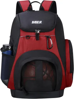 MIER Basketball Backpack Large Sports Soccer Bag with Ball/Shoes Holder for Men Women Volleyball Gym Equipment Training, 40L