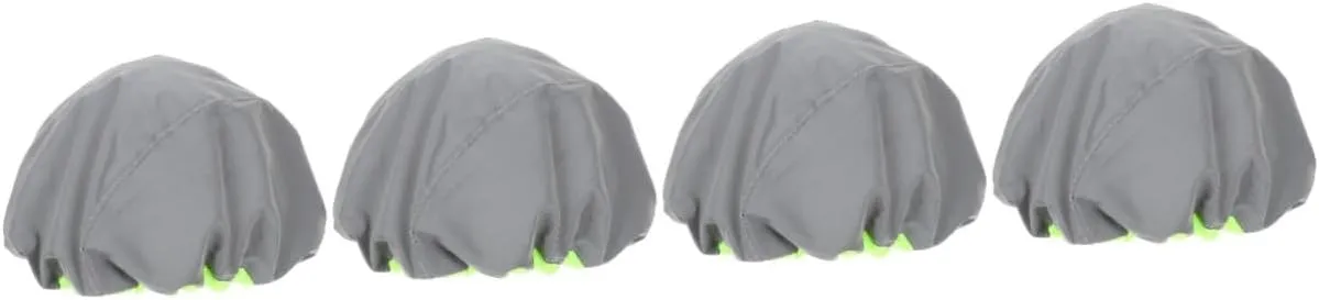 Mikikit 4pcs Bicycle Helmet Cycling Helmet Cover Protector Reflective Sleeve Rainproof