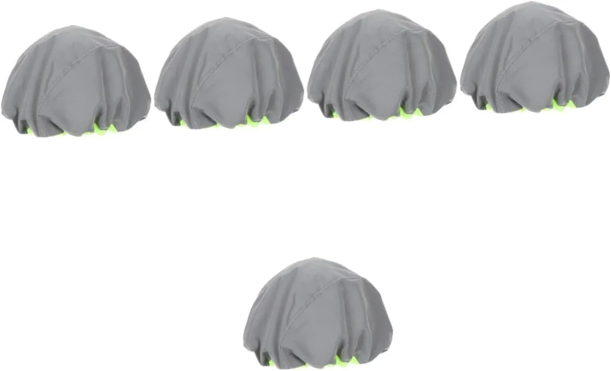 Mikikit 5pcs Reflective Helmet Sleeve Bike Helmet Cover for Women Men Rainproof Shield