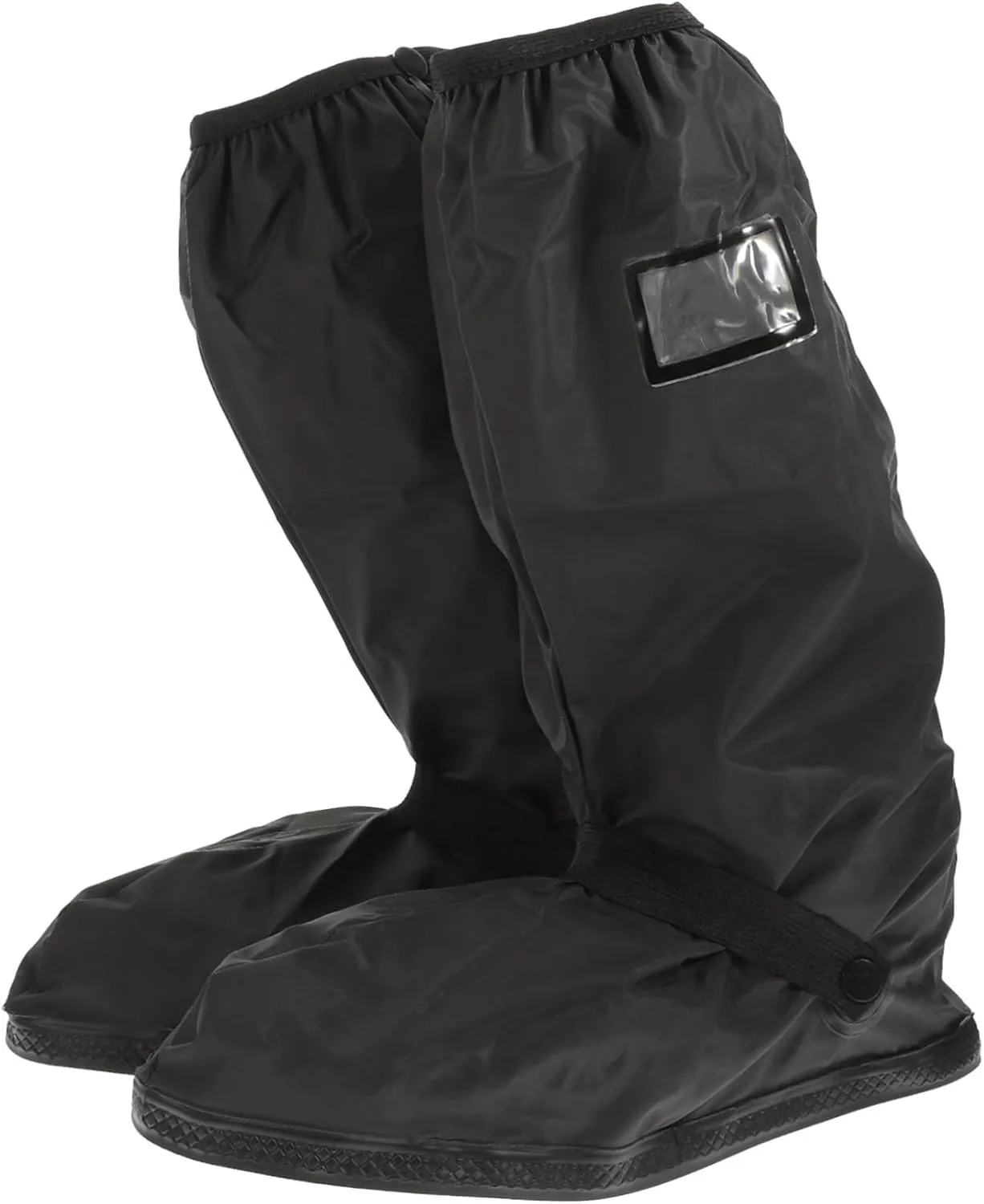 Mikikit XL Cycling Shoe Covers Slip Reusable Rainproof Boot Protectors for Motorcycle Outdoor Activities Lightweight Comfortable Design for Rainy Days Black