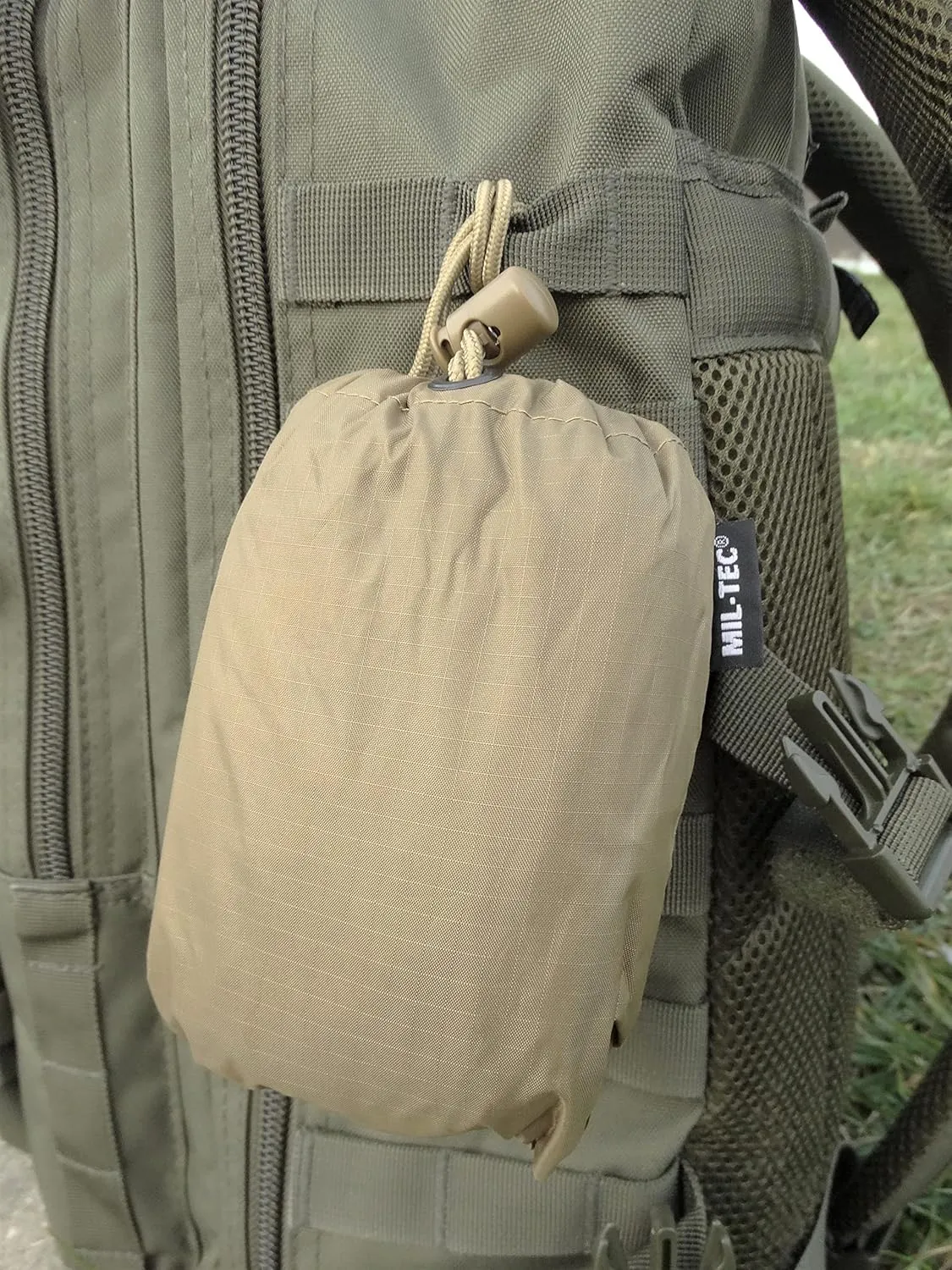 Mil-Tec Rucksack Waterproof Rainproof Cover Coyote Colour Backpack Cover 130 Liters Hiking Travel Camping