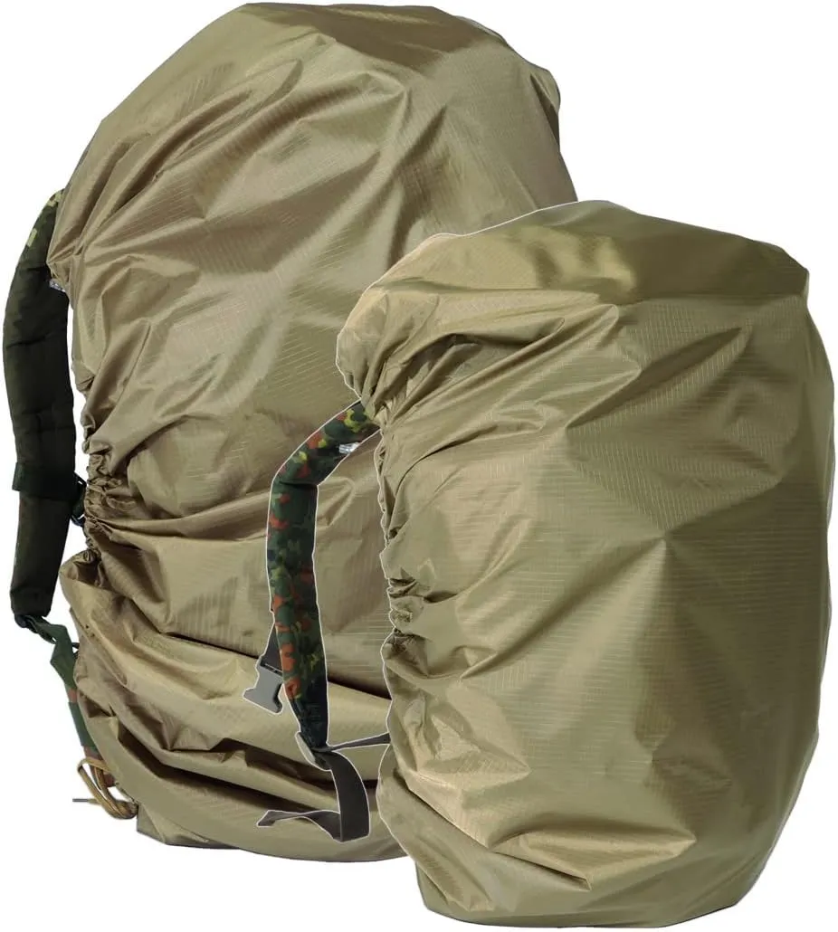 Mil-Tec Rucksack Waterproof Rainproof Cover Coyote Colour Backpack Cover 130 Liters Hiking Travel Camping