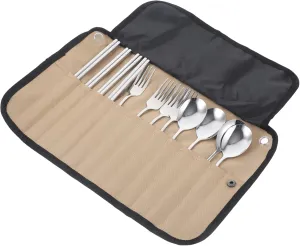Mipcase Camping Utensils Storage Bag 4-piece Cutlery Set Compact Picnic Utensil Kit for Easy Access
