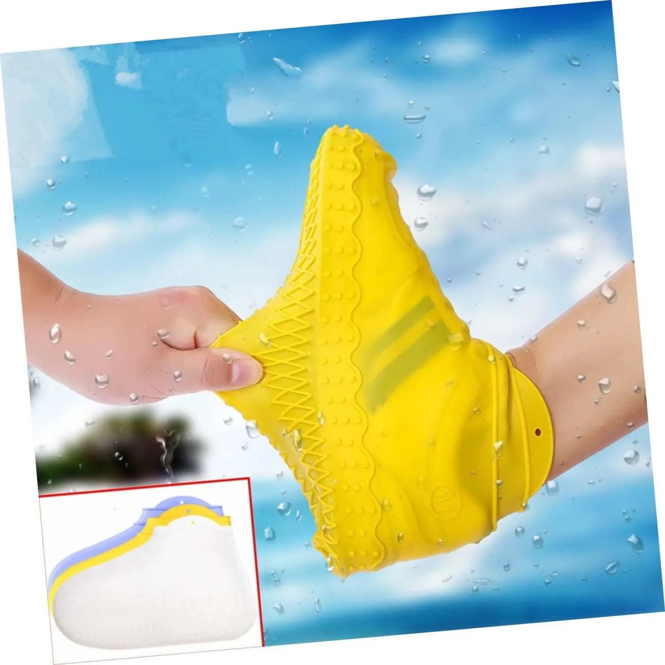 Mipcase Shoe Cover Waterproof Overshoes Reusable Shoe Protectors Shoe Rain Cover Shoes Covers Reusable Rain