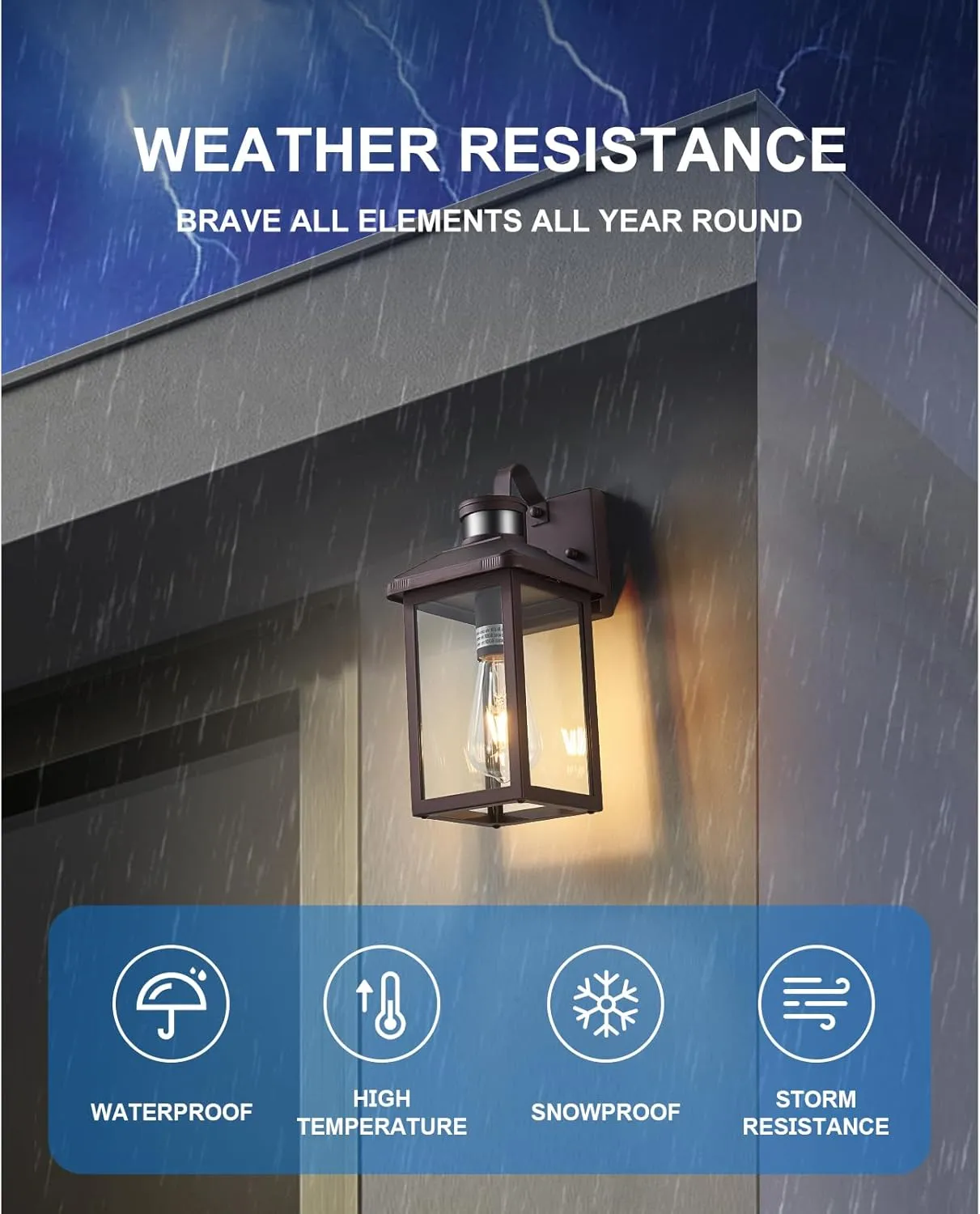 Motion Sensor Porch Light,Dusk to Dawn Outdoor Lighting,Waterproof Exterior Light Fixture,Bronze Outside Wall Mount Light for House Garage Patio Front Door