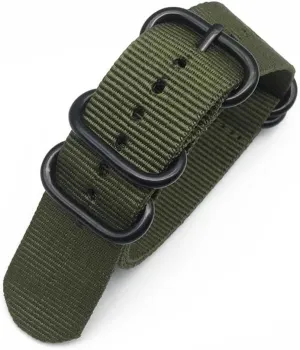 Multicolor Watch Strap Nylon Black Ring Buckle 18mm 20mm 22mm 24mm Striped Waterproof Replace Watch Accessories for Man Women