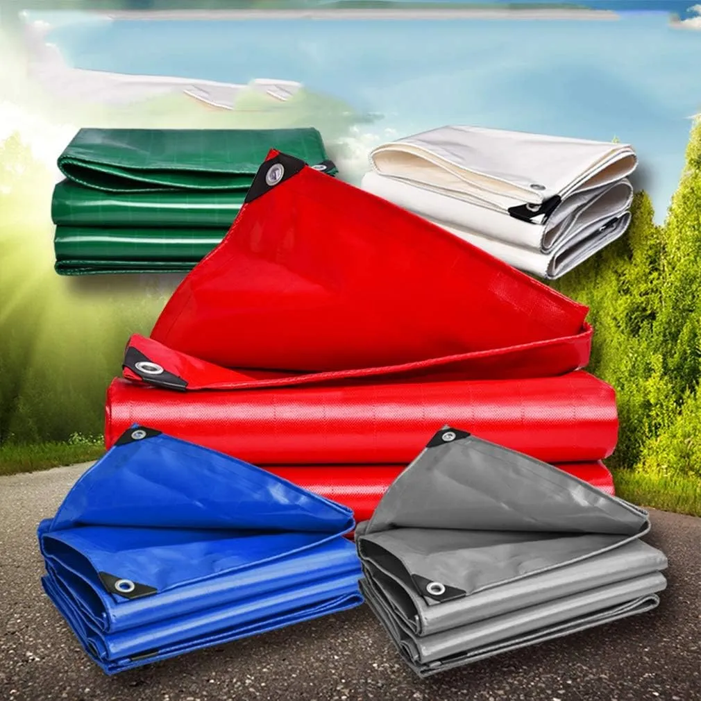 Multipurpose Cover Ground Tent Trailer Cover Waterproof Ground Tent Trailer Cover Multiple Sizes Double Layer Swimming Pool Cover Durable Trampoline (Color : A, Size : 5x6m)