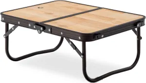 Naturehike Small Camping Folding Table, Portable Camping Side Tables with Adjustable Legs, Folding Beach Table with Carry Bag for Outdoor Camping, Cooking, BBQ, Travel - Wood