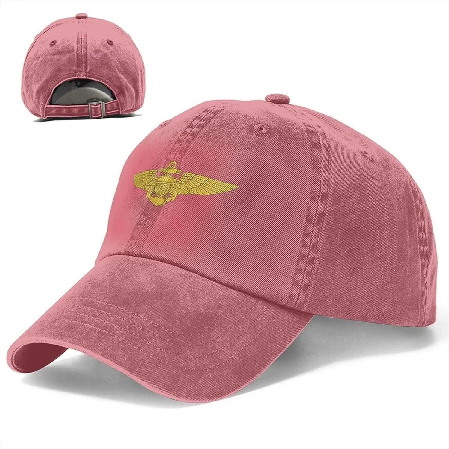 Naval Aviator Wings Denim Baseball Cap Hat Adjustable Cowboy Hat