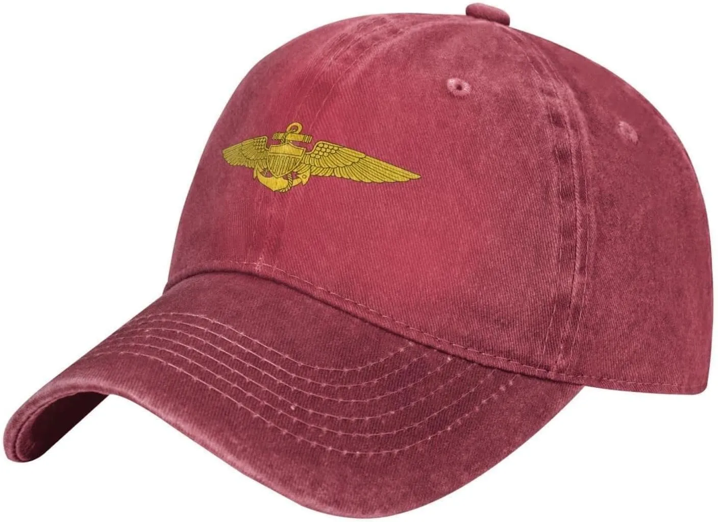 Naval Aviator Wings Denim Baseball Cap Hat Adjustable Cowboy Hat