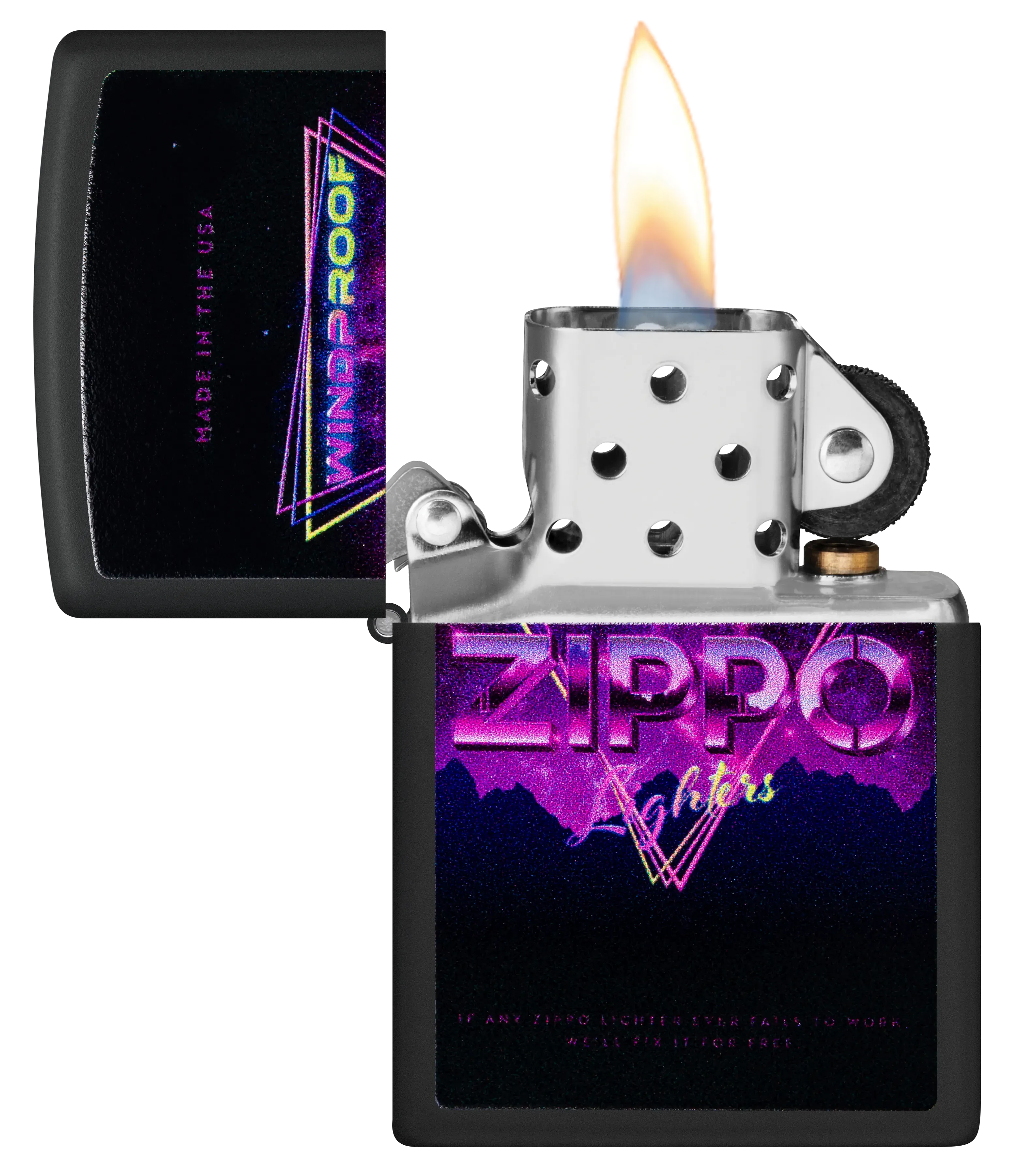 Neonowy wzór Zippo