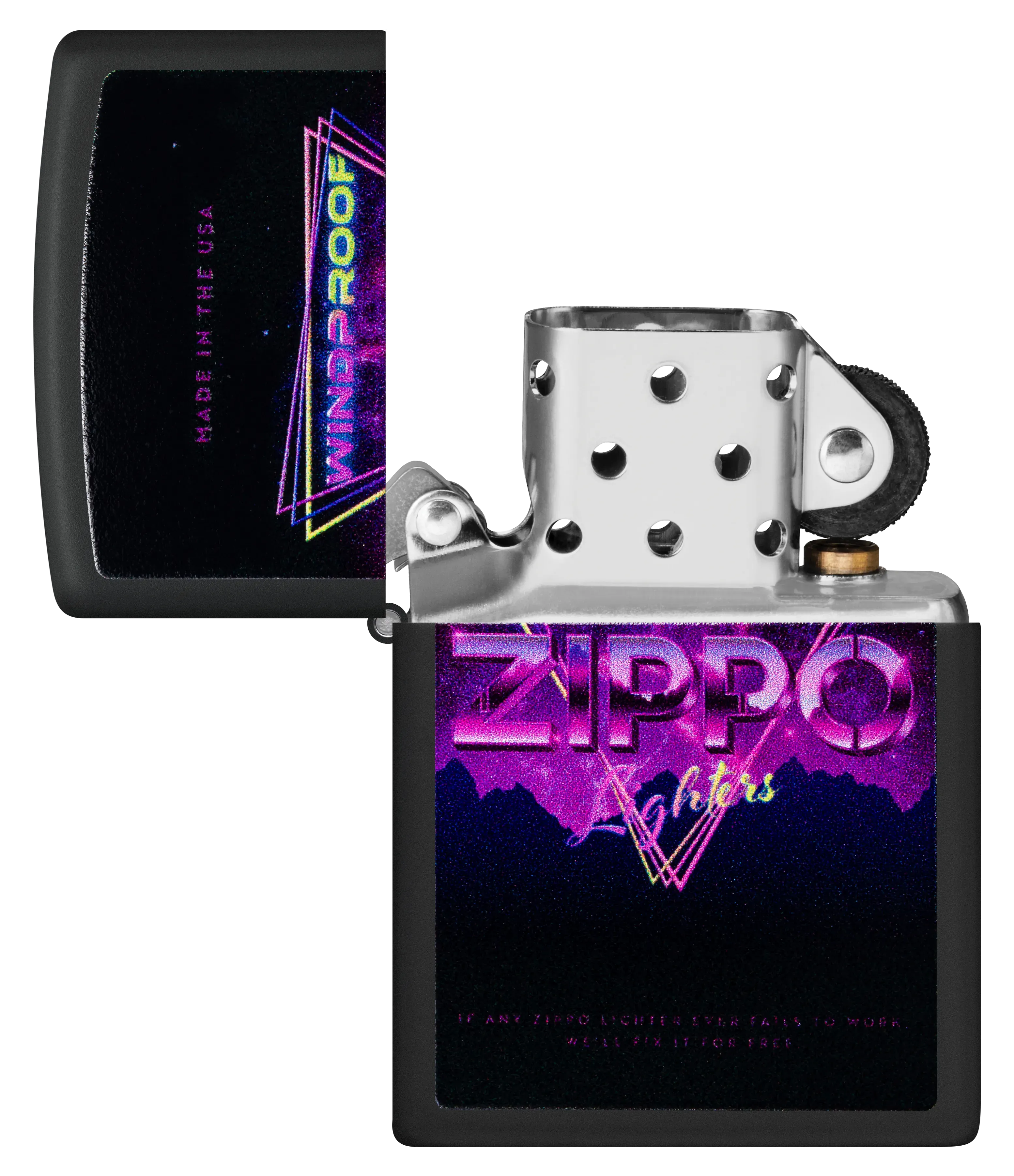 Neonowy wzór Zippo