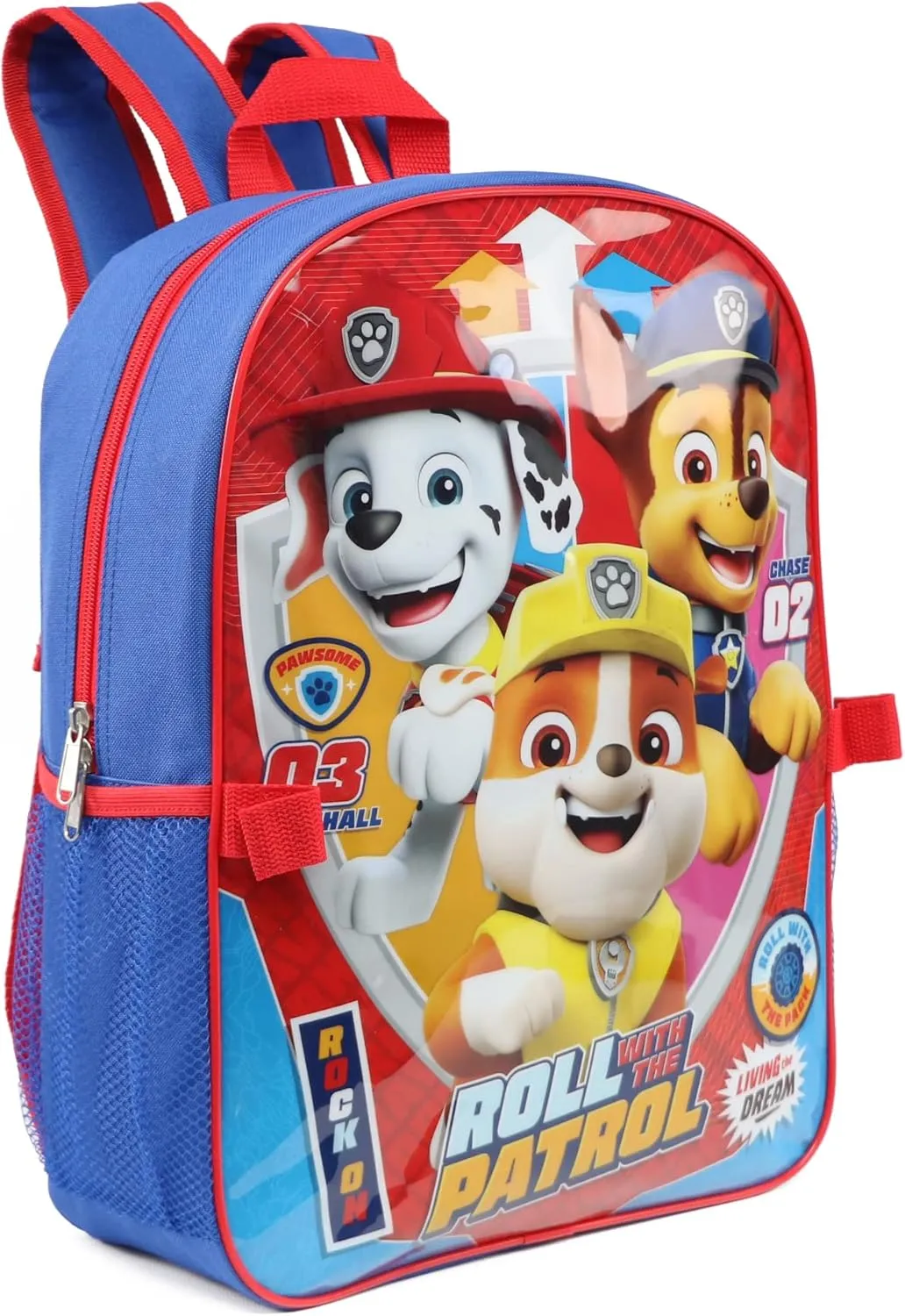 Nickelodeon Boys' Paw Patrol Backpack with Lunch (Chase Marshall Rubble)