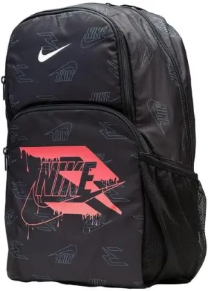 Nike 3 Brand Graphic Print Backpack – Black/Red – One Size (30L)