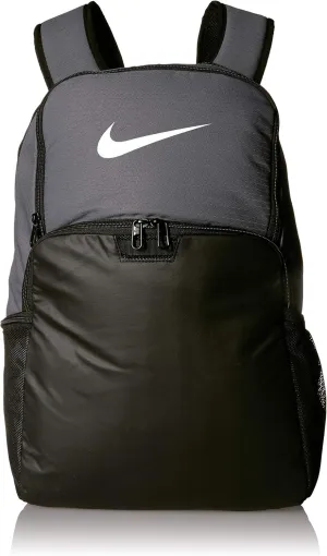NIKE Brasilia XLarge Backpack 9.0, Flint Grey/Black/White, Misc