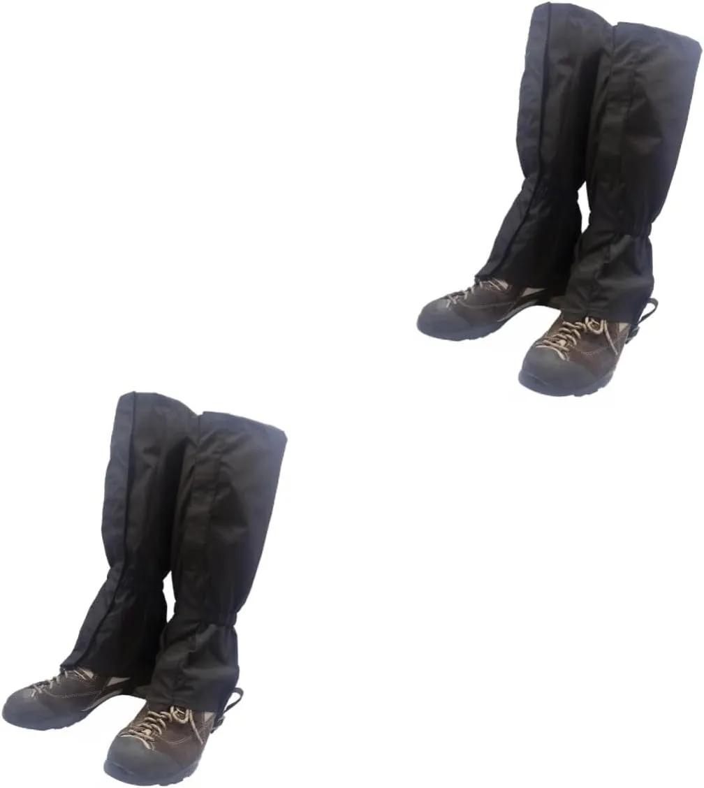 NOLITOY 2 Pairs Hiking Boot Covers Windproof Rainproof Leg Gaiters Skiing Protective Gear (Small)