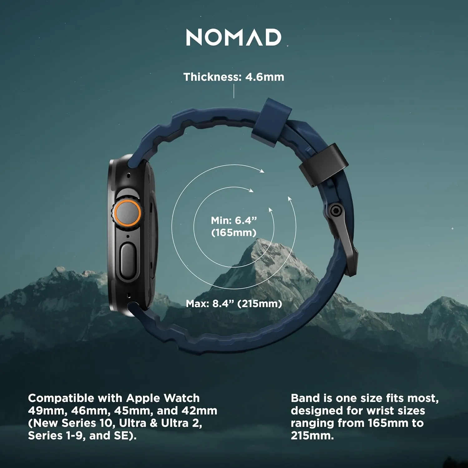NOMAD Rocky Point Band | For Apple Watch 42/44/45/49mm | Ultimate Powerful Watch Strap