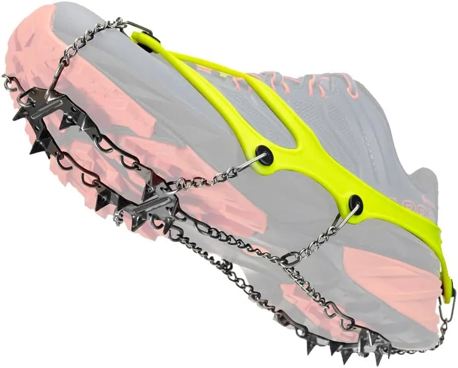 Nortec Fast Crampons Made in Italy for Fast Hiking and Trail Running, Winter Running on Ice and Snow, Micro Crampons for Ultralight Shoes with Case