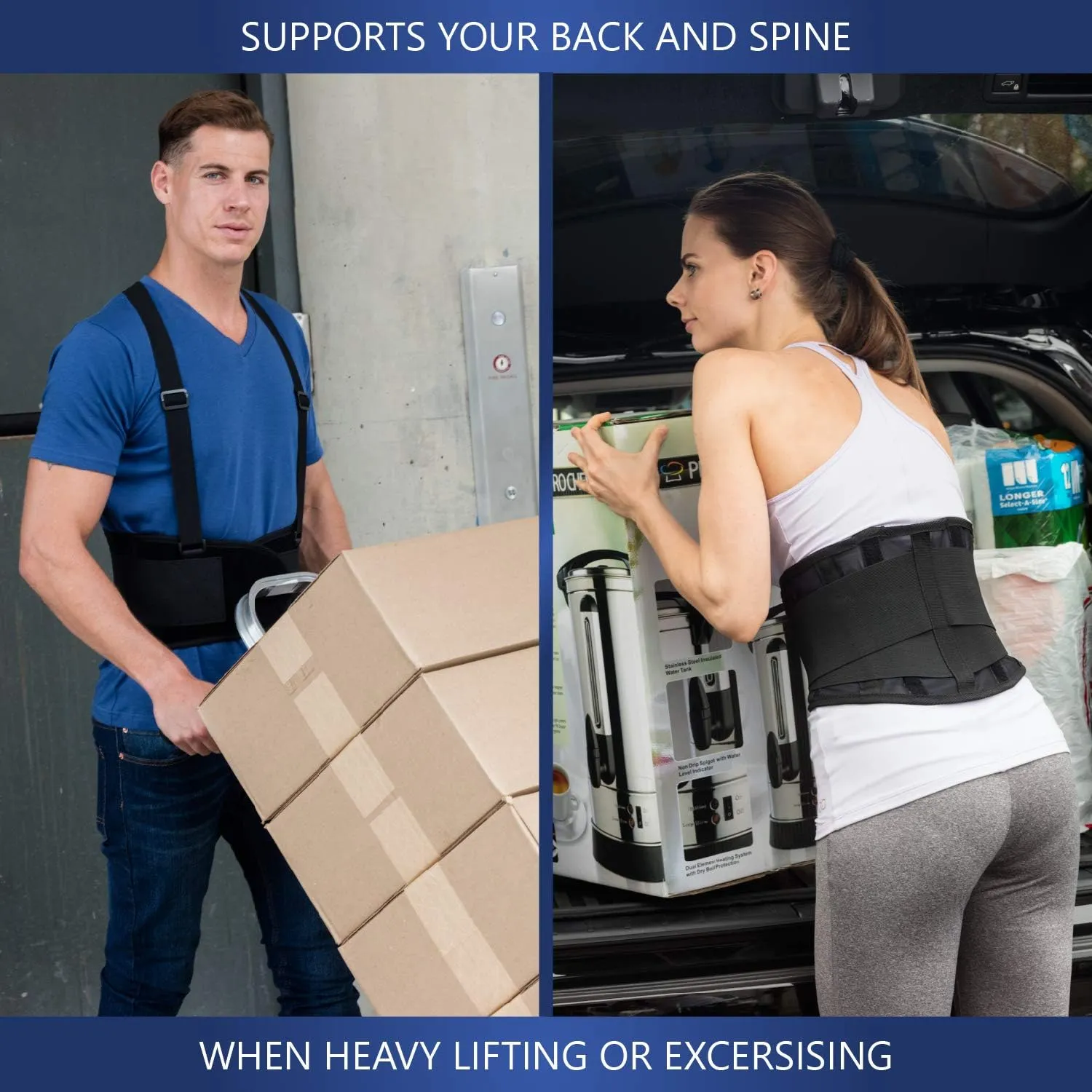 NYOrtho Back Brace For Women & Men - Instantly Relieves Back Pain - Back Support Brace - Back Support Belt For Surgeries - Maximum Posture & Spine Support - Adjustable & Breathable - 6XL 58-62 in