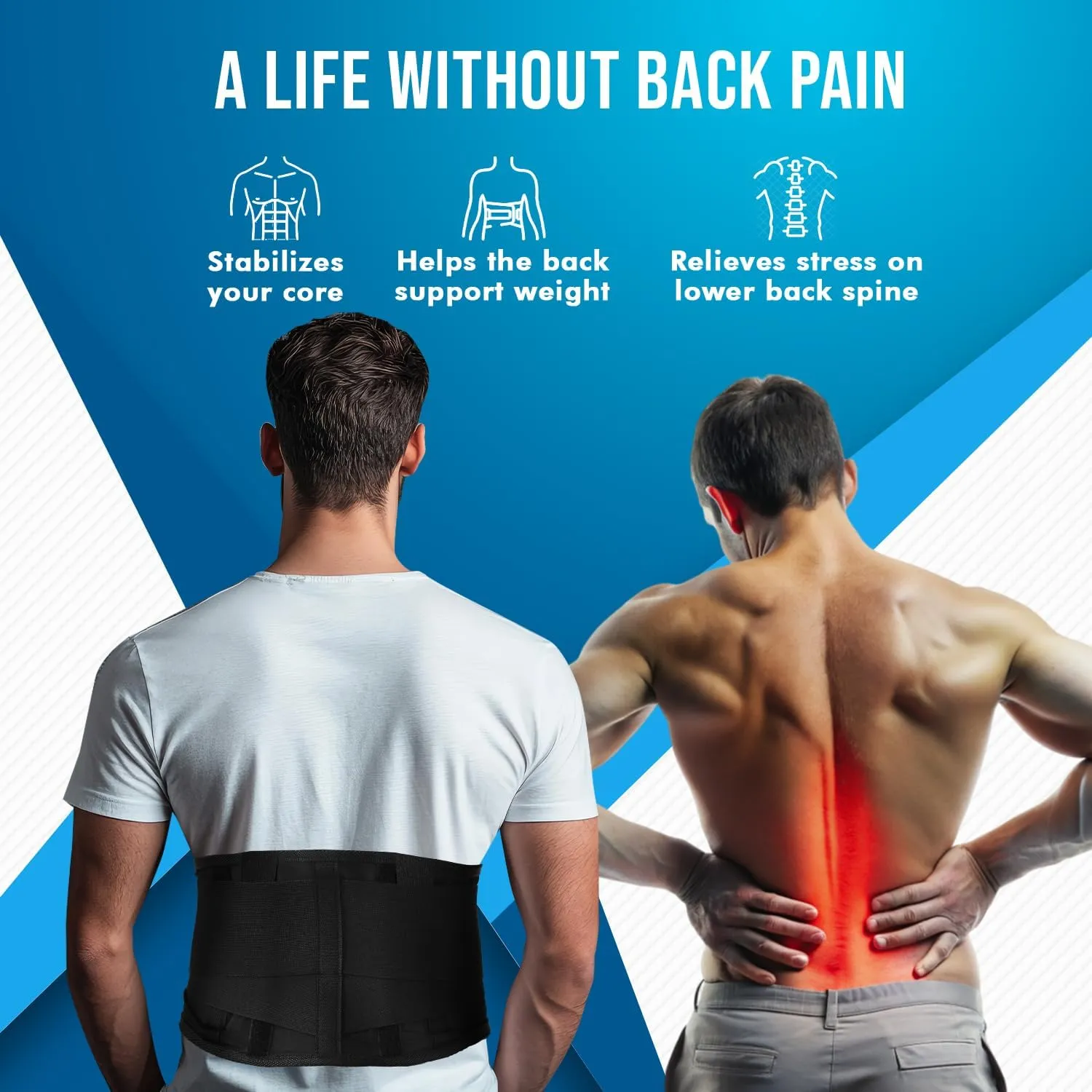 NYOrtho Back Brace For Women & Men - Instantly Relieves Back Pain - Back Support Brace - Back Support Belt For Surgeries - Maximum Posture & Spine Support - Adjustable & Breathable - 6XL 58-62 in