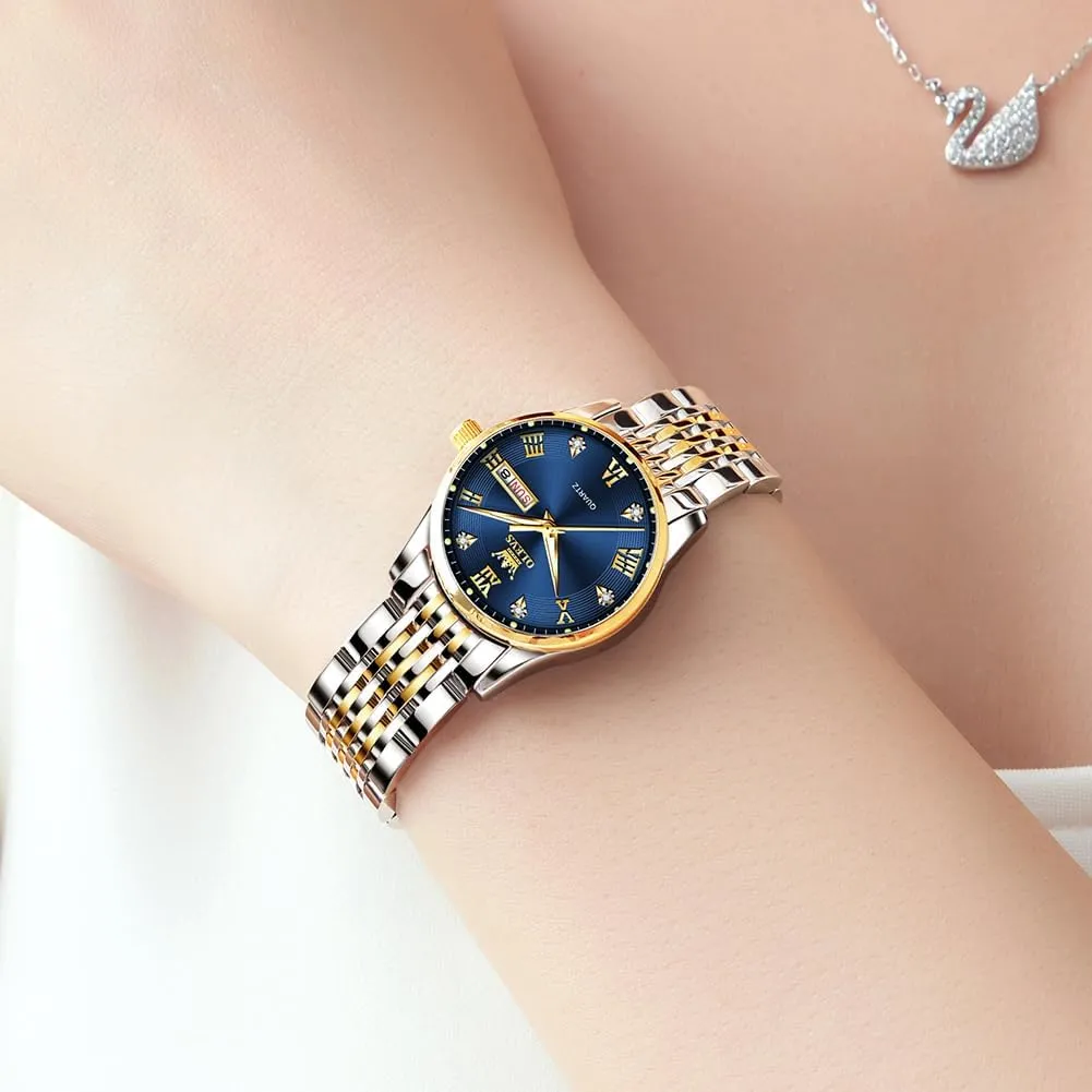 OLEVS Watches for Women Small Wrist Women’s Watches Waterproof Analog Quartz Fashion Simple Ladies Watches with Date Dress Stainless Steel Woman Watch