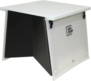 Oru Kayak Camp Foldable FlipCube | Lightweight Multi-Purpose Stool Table with Built-in Storage for Outdoor Camping, Hiking, Beach | 16.25 x 16.25 x 14.25in, Black