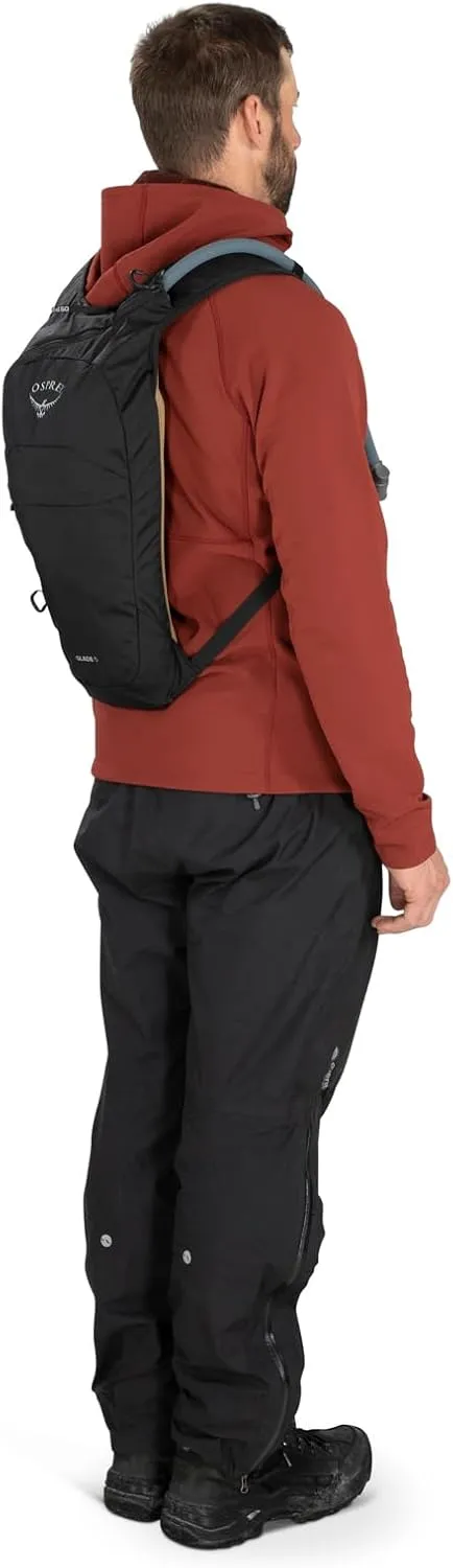 Osprey Glade 5L Ski and Snowboard Backpack with Hydraulics Water Reservoir, Black