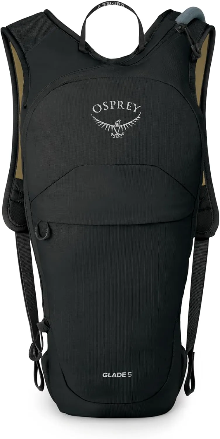 Osprey Glade 5L Ski and Snowboard Backpack with Hydraulics Water Reservoir, Black