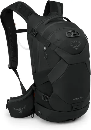 Osprey Raptor Pro Men's Biking Backpack with 2.5L Hydraulics Reservoir, Black