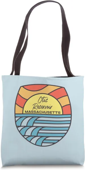Otis Reservoir Massachusetts MA Sunset Vacation Souvenir Tote Bag