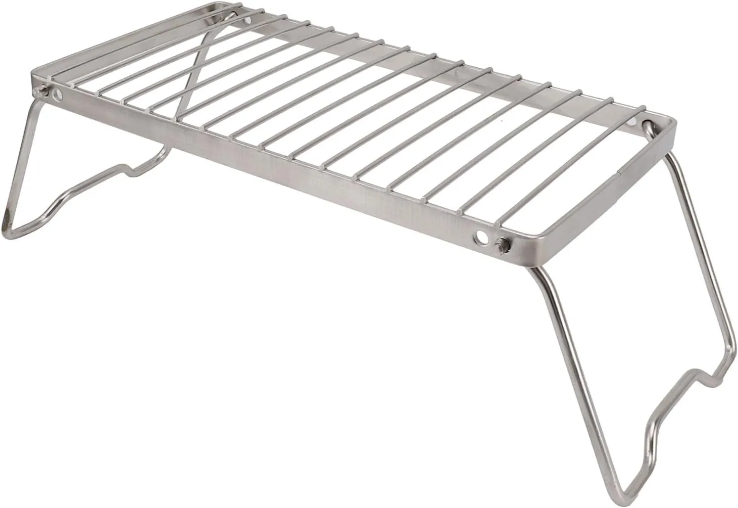 OUKENS Folding Camping Grate, Stainless Steel Outdoor Folding Campfire Grill, Adjustable Camp Fire Cooking Racks Backpacking Grill for Outdoor