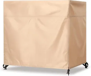 Outdoor 3 Triple Seater Hammock Patio Swing Chair Cover, Water-Resistant, All Weather Protection, Beige Color