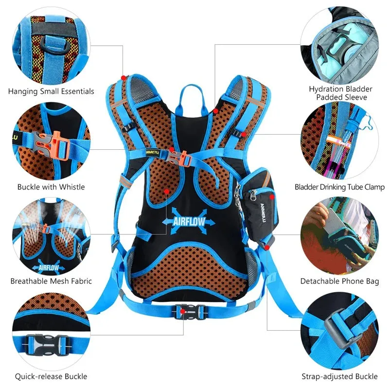 Outdoor Backpack - Waterproof Sports Backpack for Cycling, Camping, Hiking, Trekking - Unisex Climbing Travel Bag