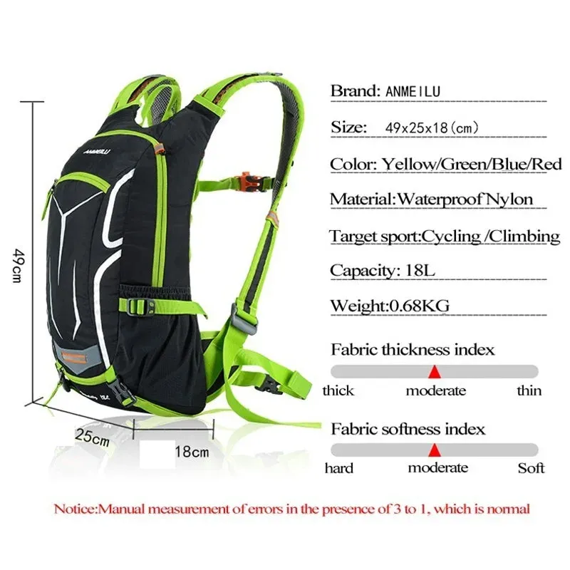 Outdoor Backpack - Waterproof Sports Backpack for Cycling, Camping, Hiking, Trekking - Unisex Climbing Travel Bag