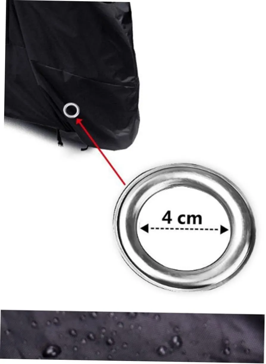 Outdoor Bike Cover Rainproof Scooter Uv Protection Elastic Bottom Easy Installation