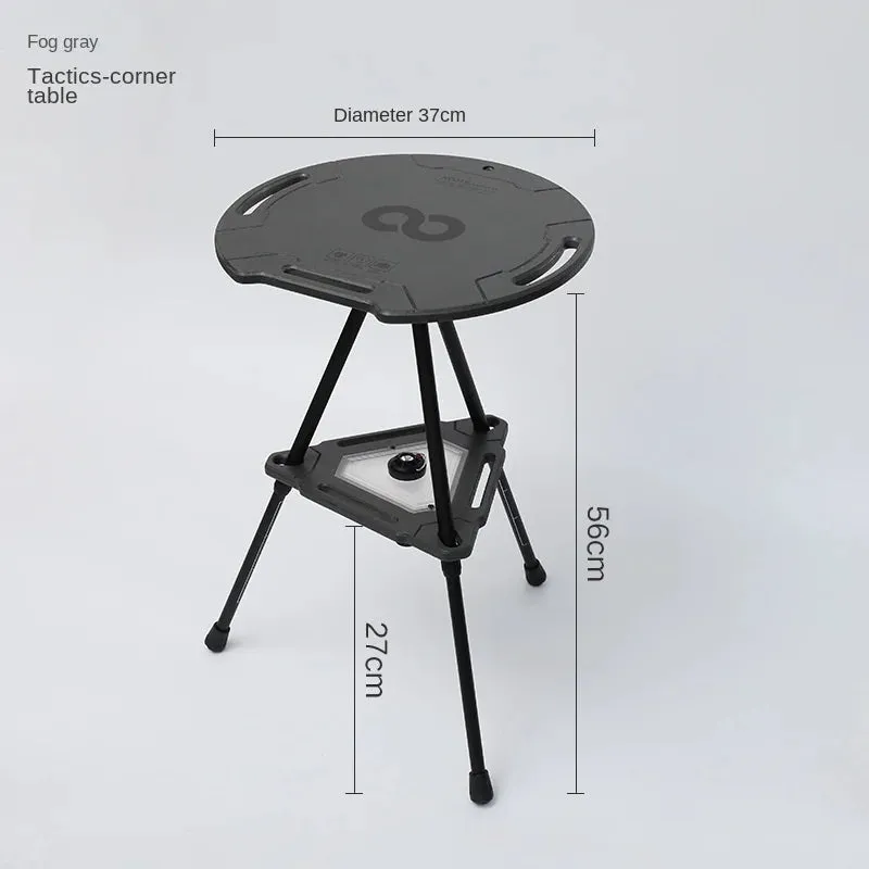 Outdoor Camping Tactical Folding Table | Multi-functional Lift Round Table | Compact and Portable for Camping and Leisure