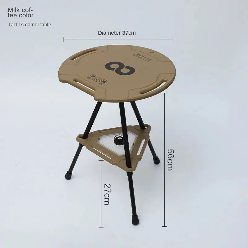 Outdoor Camping Tactical Folding Table | Multi-functional Lift Round Table | Compact and Portable for Camping and Leisure