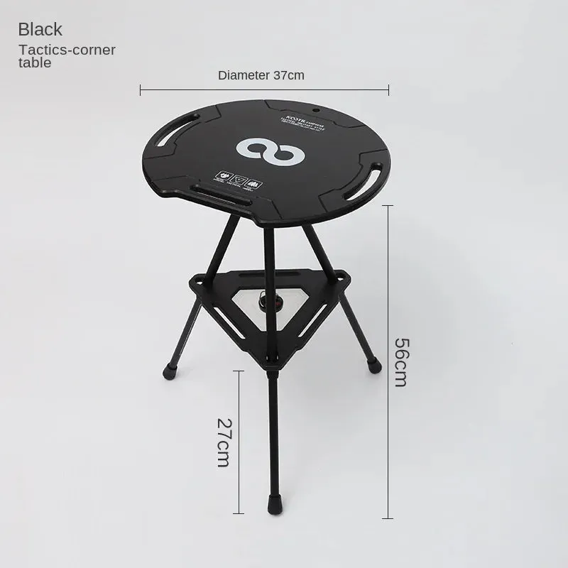 Outdoor Camping Tactical Folding Table | Multi-functional Lift Round Table | Compact and Portable for Camping and Leisure
