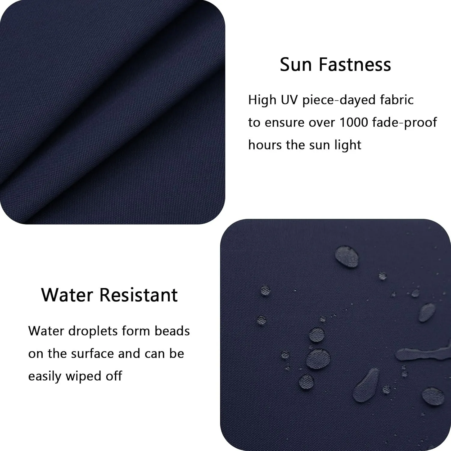 Outdoor Deep Seat Cushion Set, Deep Patio Chair Cushions, Outdoor Seat Cushions for Patio Furniture, 22 x 24, Replacement Outdoor Couch Cushion for Sofa, Rain-Proof, Fade Resistant