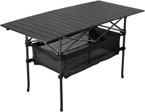 Outdoor Folding Portable Picnic Camping Table, Aluminum Roll-up Table with Easy Carrying Bag for Indoor,Outdoor,Camping, Beach,Backyard, BBQ, Party, Patio, Picnic