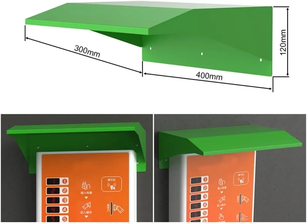 Outdoor Rain Shelter Cover, Electrical Equipment Canopy Awning, Plastic-Coated Steel Anti-Snow Weather Resistant for Charging Station Main Cover, Outdoor Monitoring Equipment
