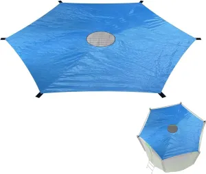 Outdoor Trampoline Shade Cover, Trampoline Tent Cover Octagon Trampoline Canopy Awning, Easy to Install for 6/8/10/12/14/16FT Trampolines(Size:8ft)