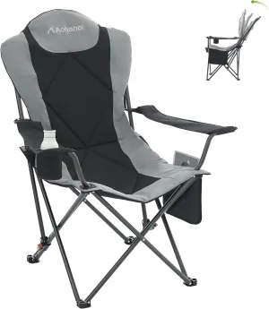 Oversize Camping Chairs (Heated Adjustable Black, 1PC)