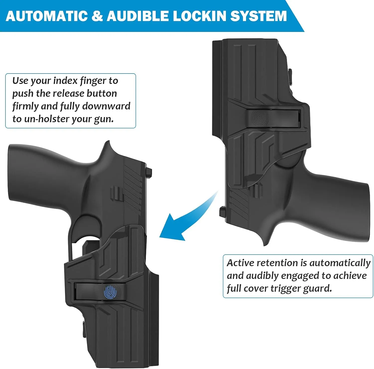 OWB Holster for Sig P320 Compact 9mm/.40 - 360 Adjustable Paddle Molle Belt Fit Sig Sauer P320 X Carry / M18 / X Compact / P320 RX - Outside Waistband Open Carry, RH