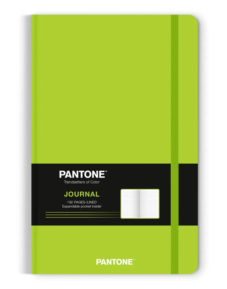 Pantone OFFICIAL Green | 5.25 x 8.25 Inch Lined Compact Journal | Non-Dated | BrownTrout | Planning Stationery Diary Journal – Notebook, April 1, 2025
