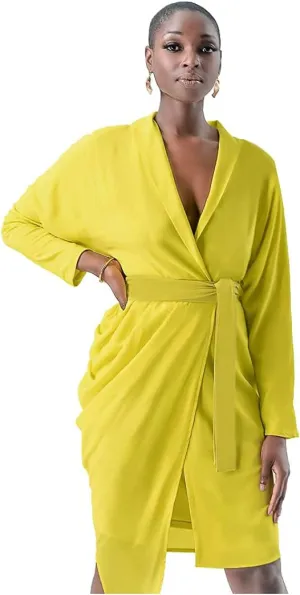 Pantora Women's Wanda Draped Asymmetrical Wrap Dress